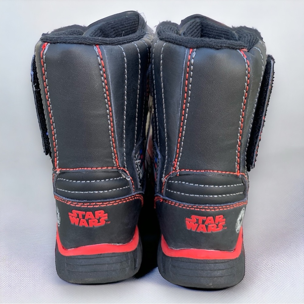 Disney Star Wars Darth Vader Kid’s Boy’s Black Winter Snow Jogger Outdoor Boots - Picture 6 of 9